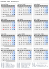 Kalender 2006 mit Ferien und Feiertagen Montenegro