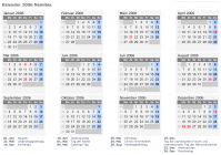 Kalender 2006 mit Ferien und Feiertagen Namibia