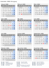 Kalender 2006 mit Ferien und Feiertagen Paraguay