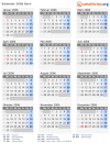 Kalender 2006 mit Ferien und Feiertagen Bern