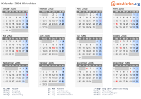 Kalender 2006 mit Ferien und Feiertagen Nidwalden