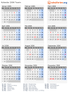 Kalender 2006 mit Ferien und Feiertagen Tessin