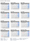 Kalender 2006 mit Ferien und Feiertagen Thailand