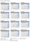 Kalender 2006 mit Ferien und Feiertagen Uruguay