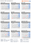 Kalender 2007 mit Ferien und Feiertagen Aserbaidschan