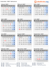 Kalender 2007 mit Ferien und Feiertagen Bahamas