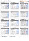 Kalender 2007 mit Ferien und Feiertagen Bangladesch