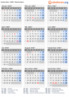 Kalender 2007 mit Ferien und Feiertagen Barbados