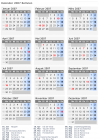 Kalender 2007 mit Ferien und Feiertagen Bolivien