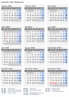 Kalender 2007 mit Ferien und Feiertagen Bulgarien