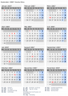 Kalender 2007 mit Ferien und Feiertagen Costa Rica