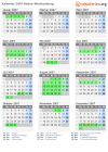 Kalender 2007 mit Ferien und Feiertagen Baden-Württemberg