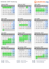 Kalender 2007 mit Ferien und Feiertagen Hamburg