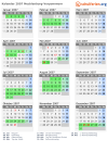 Kalender 2007 mit Ferien und Feiertagen Mecklenburg-Vorpommern