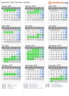 Kalender 2007 mit Ferien und Feiertagen Sachsen-Anhalt