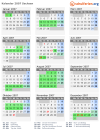 Kalender 2007 mit Ferien und Feiertagen Sachsen