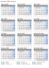 Kalender 2007 mit Ferien und Feiertagen Ecuador