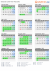 Kalender 2007 mit Ferien und Feiertagen Aix-Marseille
