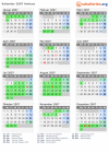 Kalender 2007 mit Ferien und Feiertagen Amiens