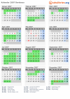 Kalender 2007 mit Ferien und Feiertagen Bordeaux