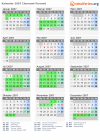 Kalender 2007 mit Ferien und Feiertagen Clermont-Ferrand