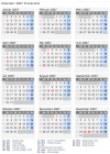 Kalender 2007 mit Ferien und Feiertagen Frankreich