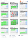 Kalender 2007 mit Ferien und Feiertagen Rennes