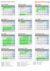 Kalender 2007 mit Ferien und Feiertagen Rouen