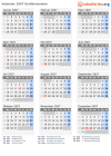 Kalender 2007 mit Ferien und Feiertagen Großbritannien
