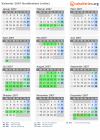 Kalender 2007 mit Ferien und Feiertagen Nordbrabant (mitte)