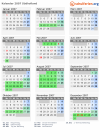 Kalender 2007 mit Ferien und Feiertagen Südholland