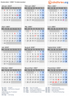 Kalender 2007 mit Ferien und Feiertagen Indonesien