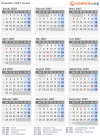 Kalender 2007 mit Ferien und Feiertagen Israel