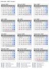 Kalender 2007 mit Ferien und Feiertagen Italien