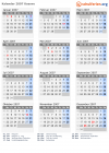 Kalender 2007 mit Ferien und Feiertagen Kosovo