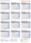 Kalender 2007 mit Ferien und Feiertagen Mexiko