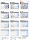 Kalender 2007 mit Ferien und Feiertagen Moldawien