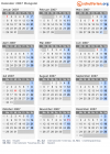 Kalender 2007 mit Ferien und Feiertagen Mongolei