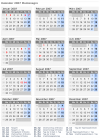 Kalender 2007 mit Ferien und Feiertagen Montenegro