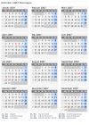 Kalender 2007 mit Ferien und Feiertagen Nicaragua
