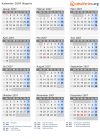 Kalender 2007 mit Ferien und Feiertagen Nigeria