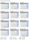 Kalender 2007 mit Ferien und Feiertagen Norwegen
