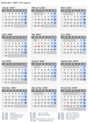 Kalender 2007 mit Ferien und Feiertagen Paraguay