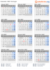 Kalender 2007 mit Ferien und Feiertagen Portugal