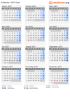 Kalender 2007 mit Ferien und Feiertagen Genf