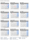 Kalender 2007 mit Ferien und Feiertagen Serbien