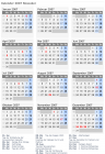 Kalender 2007 mit Ferien und Feiertagen Slowakei