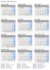 Kalender 2007 mit Ferien und Feiertagen Spanien