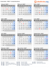 Kalender 2007 mit Ferien und Feiertagen Tadschikistan