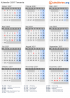 Kalender 2007 mit Ferien und Feiertagen Tansania